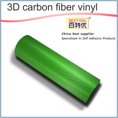 High Glossy Green 4D Carbon Fiber Car Wrap Vinyl Sticker Paper Decoration Car Wrapping Film Roll Swi